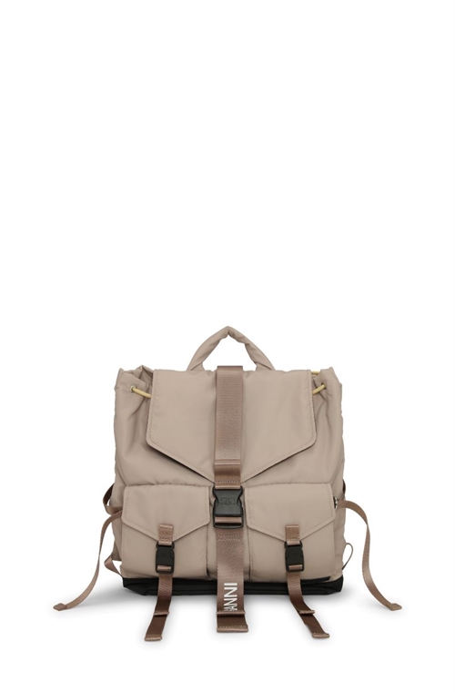 GANNI RECYCLED TECH BACKPACK OYSTER GRAY